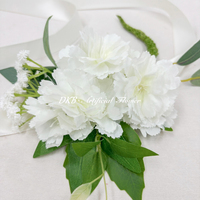 Bouquet de fleurs en soie d'hortensia blanc pour mariée, corsage de poignet pour mariage, décoration florale - Vente en gros usine