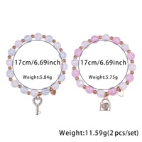 Meilleure vente 2 Pcs enfants Coloful Perle Bracelet élastique réglable Bracelet ensemble pour les femmes