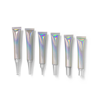 Tube souple en plastique pour cosmétiques, 20 g, argenté, vide, 20 ml, pour crème pour les yeux, tube à presser, emballage pour lotion corporelle de voyage, tube pbl
