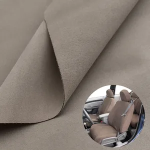 Tela de cuero de gamuza sintética de doble cara para tapicería de coche para funda de asiento, venta al por mayor