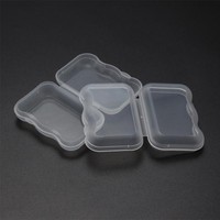 Boîte en plastique PP transparente pliable, adaptée aux bouchons d'oreilles, aux bijoux, avec couvercle anti-poussière, convient aux boucles d'oreilles