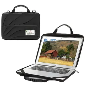 13-14 Inch Laptop Case for Chromebook Surface Pro HP Dell-Work-in Notebook Computer Bag Waterproof Feature EVA PC PU Material