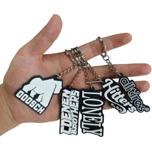 Porte-clés en PVC personnalisés avec logo OEM, design unique 2024, impression sérigraphique couleur personnalisée pour usage promotionnel - Product Image 1
