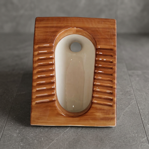 Coffee Burgundy <b>Ceramic</b> Orissa <b>Pan</b> Indian Style Squatting Toilet Washdown Floor Mounted WC for Public Bathroom - Product Image 3