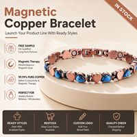 Joyería Magnética de Cobre Puro, Pulsera de Eslabones con Diseño de Escamas de Pescado y Cierre, Venta al por Mayor, Línea de Joyería de Salud Personalizada