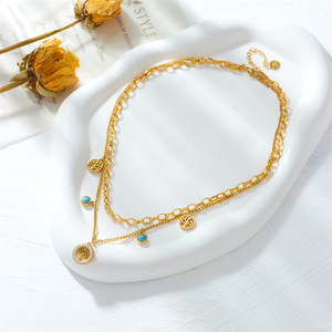 Collier vintage en or bohème pour femmes, plaqué or, arbre de vie/coeur d'amour, bijoux, cadeau pour femme maman fille - Product Image 4