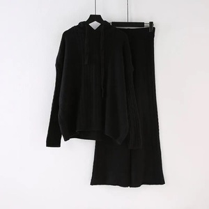 Ensemble de pyjama en cachemire pour femmes, <span class=keywords><strong>pantalon</strong></span> et pull, avec pull en cachemire, pull à capuche - Product Image 3