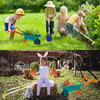 Ensemble d'outils de jardinage 9 pièces pour enfants, kit de culture de plantes en plein air, durable pour les travaux de jardinage
