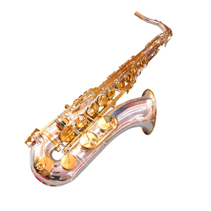 Saxofón Tenor bB <span class=keywords><strong>de</strong></span> Latón Lacado en Oro Brillante HUAYUN para Orquesta, Conjunto, Banda, Directo <span class=keywords><strong>de</strong></span> Fábrica, Espectáculo Teatral - Product Image 1