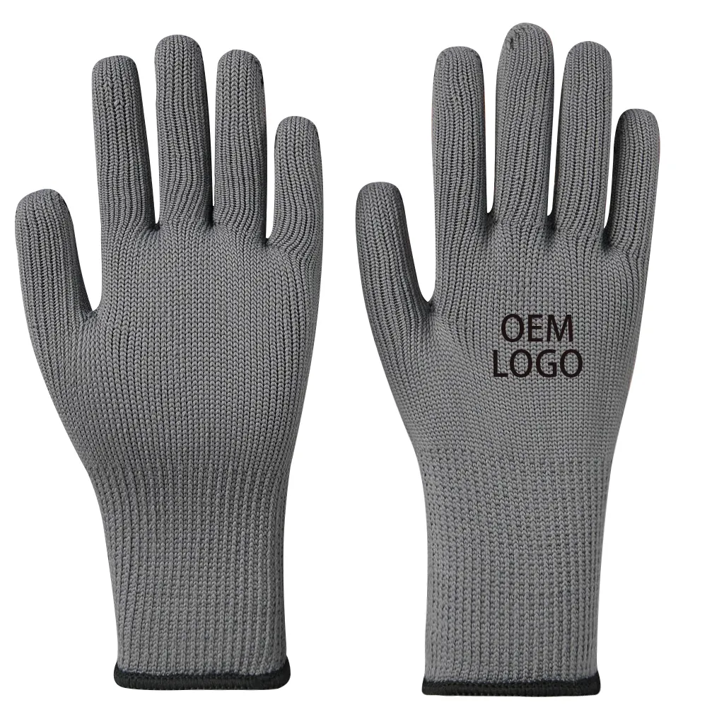 Пользовательские Логотип Безопасности Работы Хлопчатобумажные Перчатки Китай оптовая продажа Grey перчатка