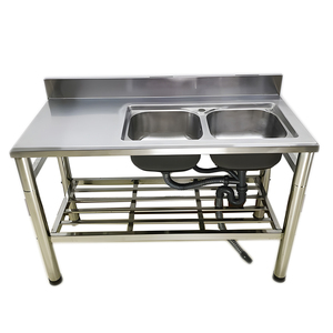 Évier double moderne en acier inoxydable, résistant à la rouille, facile à nettoyer, pour lavabo de salle de bain, hôtel, restaurant, stations de nettoyage de cuisine - Product Image 3