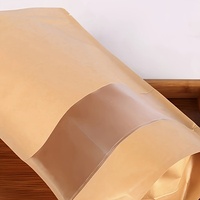 Sachets en papier kraft classiques, durables et écologiques de haute qualité en gros, en stock, pour l'emballage du thé, sachets de café debout