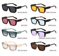 Lunettes de soleil unisexes pour adultes, monture carrée pleine en PC, protection UV400 - Design rétro robuste et confortable