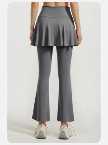 2025 nuevas faldas de <span class=keywords><strong>Tenis</strong></span> de Yoga para mujer, mallas deportivas de dos piezas de cintura alta, falda de secado rápido para gimnasio, mallas atléticas para correr - Product Image 2