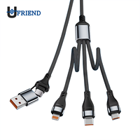Cadeau promotionnel 2 en 3 multi-chargeur câble USB de charge de téléphone portable câble de charge polyvalent