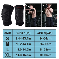 Genouillères de compression anti-collision en tricot avec coussin épais en éponge et structure alvéolée pour le volleyball