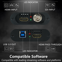 Tarjeta de Captura de Video Externa UC3200HS-PLUS 4K30 HDMI 1080P60 SDI para Grabación de Juegos de PS5 y Xbox con Baja Latencia y UVC