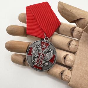 Médailles personnalisées en alliage de zinc, badges de récompense 3D avec ruban, médailles sportives en métal sur mesure pour l'honneur du travail - Product Image 2