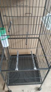 TIANHAIDA toptan büyük çelik kafes Coop Pet papağan kafes kuş kafesi çatı ve kuş papağan için yiyecek kasesi üreme kafesi - Product Image 5