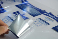 Fournisseurs chinois d'étiquettes autocollantes transparentes personnalisées en BOPP, PVC, PET, imperméables, avec logo privé, emballage en gros