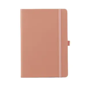 2024 2025 Wholesale High End PU Leather Hardcover A5 Matte Black Brown Journal Ready To Ship Notebook