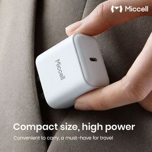 <span class=keywords><strong>Chargeur</strong></span> <span class=keywords><strong>rapide</strong></span> économique Miccell 25W avec prise US certifiée UL de type C pour <span class=keywords><strong>iPhone</strong></span>, <span class=keywords><strong>Samsung</strong></span> et téléphones Android - Product Image 2