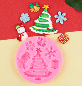 Silicone kẹo khuôn phim hoạt hình Cây giáng sinh, nai sừng tấm, bông tuyết Silicone khuôn được sử dụng cho nhà bếp nướng và bánh trang trí - Product Image 3