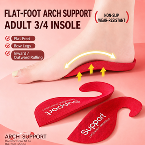 Plantillas ortopédicas correctoras de arco alto, transpirables, para calzado deportivo, alivio del dolor de fascitis plantar y pies planos - Product Image 1