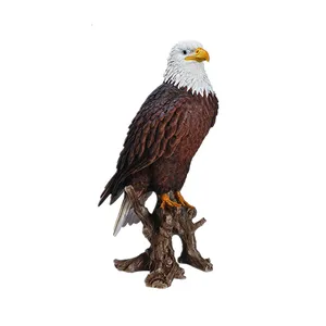 Vivid Wild Birds Arts American Bald Eagle Resin Ornament Handmade and Handpainted Resin Home and Garden Ornament for Sale