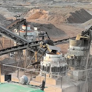 Moteur de concasseur à mâchoires et à cône 100-130 TPH pour ligne de production de concassage de pierres, recyclage d'agrégats et de déchets de construction en carrière - Product Image 1