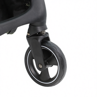 Poussette Abon Baby BS6020 pliable en 3 sections, légère, en alliage d'aluminium, cadre métallique, compacte, portable, capacité de charge de 15 kg, EVA