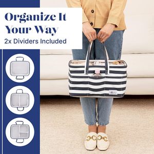 Organizer Portatile in Tela per Pannolini con Borsa Grigia e Tasca Portaoggetti per Bambini, Capacità 17L, Leggero con Manico Morbido - Product Image 4