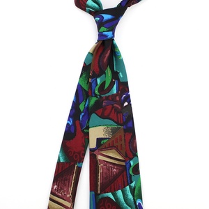 China, venta al por mayor, nueva colección de corbatas para hombre, corbata personalizada hecha a mano, diseño de arte creativo abstracto, corbatas de seda impresas alucinógenas - Product Image 3