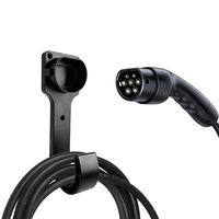 Support de chargeur EV Type 2, support mural portable pour connecteur avec crochet, organisateur de câble de voiture électrique