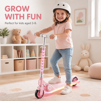 Trottinette lumineuse LED pour enfants, plateau lumineux, certifiée CE EN71, hauteur de guidon réglable, trottinette pour enfants, usine source
