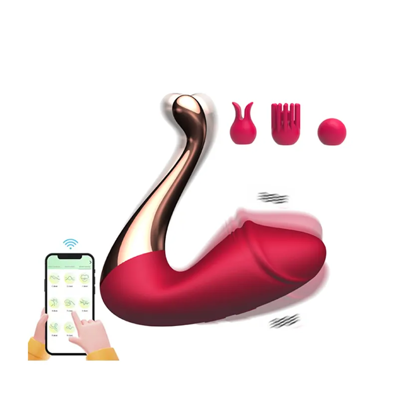 Vibrador com controle remoto sem fio para mulheres, calcinha alimentada por USB, brinquedo sexual com aplicativo de cisne para adultos