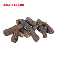 Set Log Keramik Mirip Kayu untuk Perapian Gas