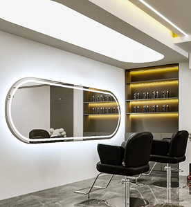 With Led Lights Single Sided Hair Cutting <b>Mirror</b> Barber Store <b>Mirror</b> <b>Table</b> Hair Salon Special Simple Hair Salon <b>Mirror</b> - Product Image 5