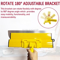 Ensemble de grattoirs jaunes 16in/24in/32in avec manche télescopique en aluminium de 50,3in et clip, outils de finition pour plâtre et cloisons sèches