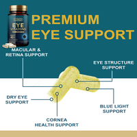 Capsules de Lutéine Vitamines Oculaires Vision Avancée Complexe Myrtille Plus Ginkgo Eyebright Gélules Molles Zeaxanthine Lutéine