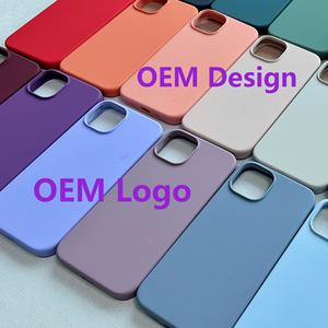Accesorios móviles Nuevo producto Funda de teléfono de silicona para <span class=keywords><strong>IPhone</strong></span> 17 16 15 Pro Max Funda de teléfono de silicona líquida Diseño de logotipo OEM - Product Image 1