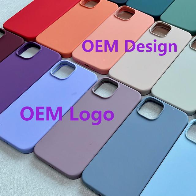 Mobile Accessories Silicone Phone Case for 17/16/15 Pro Max OEM Logo Design Waterproof Shockproof Anti-Fingerprint