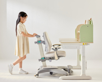 Chaise d'apprentissage ergonomique moderne en plastique anti-basculement pour enfants, multi-positions, gain de place, vente en gros