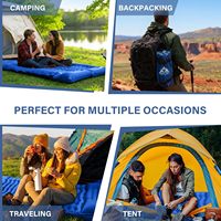 Matelas de camping gonflable compact avec oreiller intégré et pompe à pied