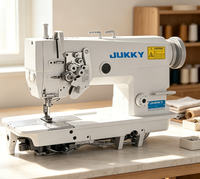 Machine à coudre industrielle à double aiguille à point plat JK845, fonctionnement à haute vitesse pour les applications de confection et de traitement de vêtements