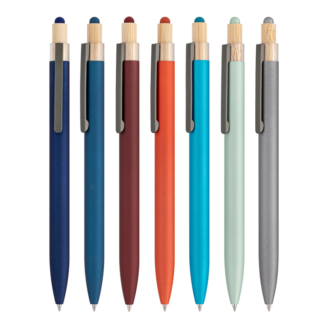 Promotional Luxury Aluminum Crystal Ball Multi-Functional Ballpoint Pen Custom Logo Sports Soft Rubber Touch Screen Mobile Phone