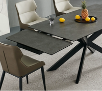 Table à Manger en Métal Réglable au Design Minimaliste pour la Maison, le Bureau, l'Hôtel et l'Appartement – Meuble Polyvalent pour Salon