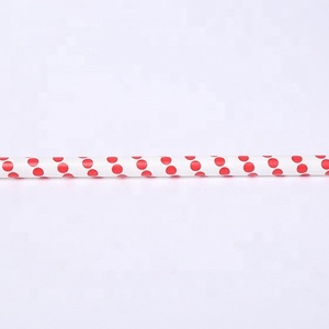 Lớn Màu Đỏ Polka Dot Mạnh Mẽ Hơn Đường Kính Bền 10Mm Chiều Dài Có Thể Điều Chỉnh Ống Hút Giấy Uống Bền Để Trang Trí - Product Image 1