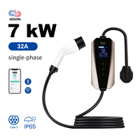 GDON Chargeur rapide monophasé 7kW pour véhicule électrique portable Type 2 Équipement de charge