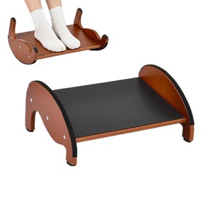 Wooden Footstool Non Slip Solid Wood <b>Office</b> Desk Footrest Home <b>Stool</b> Ottoman Retro Color Minimalist Design - Product Image 2